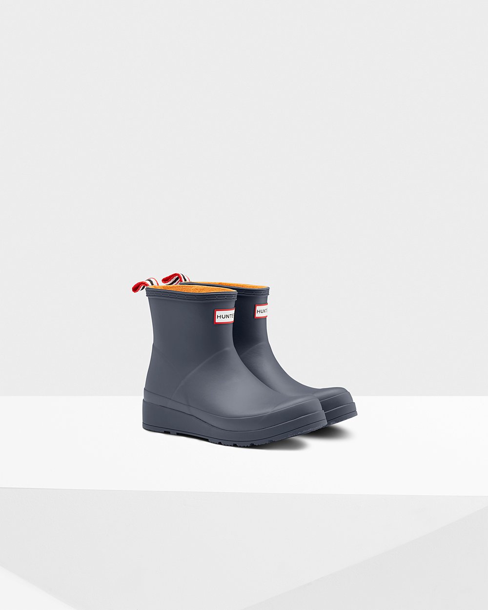 Womens Play Boots - Hunter Original Insulated Short Rain (51JLMHPRI) - Grey